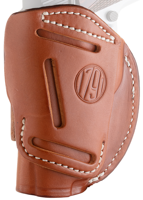 1791 Gunleather 4WH1CBRR 4-Way  IWB/OWB 01 Classic Brown Leather Belt Clip Fits 3-4" Barrel 1911