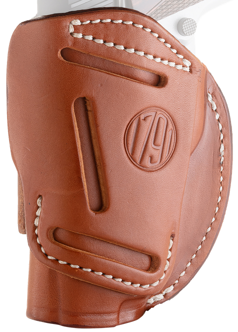 1791 Gunleather 4WH1CBRR 4-Way  IWB/OWB 01 Classic Brown Leather Belt Clip Fits 3-4" Barrel 1911