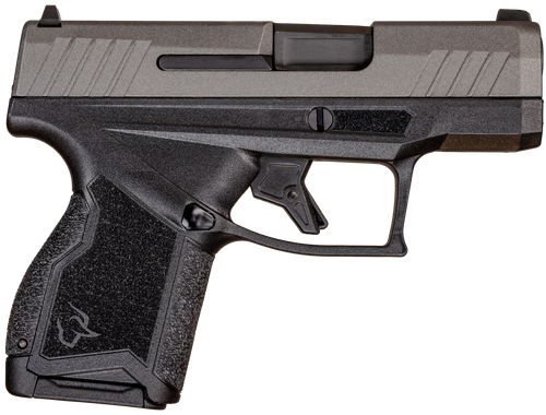 Taurus 1-GX4M93C GX4 Micro-Compact 9mm Luger Caliber with 3.06" Barrel, 11+1 Capacity, Black Finish Frame, Serrated Tungsten Gray Cerakote Steel Slide &  Interchangeable Backstrap Grip Includes 2 Mags