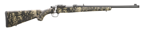 Ruger 7421 77/357  357 Mag 5+1 18.50" Blued Threaded Barrel, Blued Integral Scope Mount Steel Receiver, Fixed Kryptek Obskura Nox Camo Synthetic Stock, Thread Protector