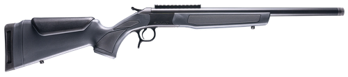 CVA CR4439 Scout  35 Whelen 1rd 22" Blued Threaded Barrel, Blued Picatinny Rail Receiver, Stealth Gray Fixed Synthetic Stock
