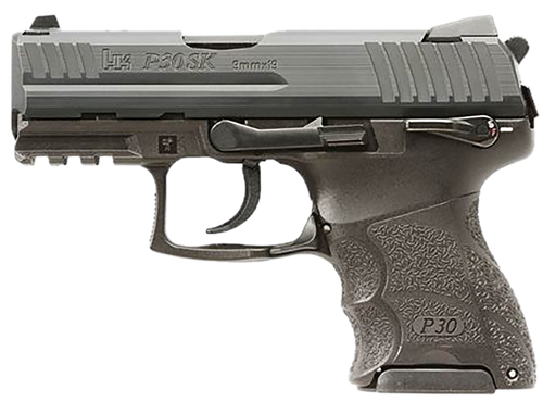 HK 81001109 P30SK V3 Sub-Compact Frame 9mm Luger 12+1/15+1 3.27" Steel Barrel, Black Cerakote Serrated Steel Slide, Black Polymer Frame w/Picatinny Rail, Ambidextrous