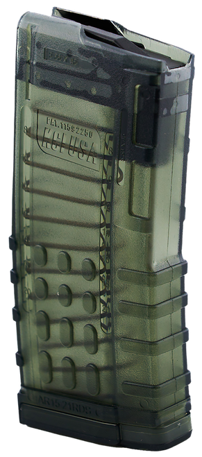 Kci Usa Inc KCIMZ066   21rd 223 Rem Fits AR-15 Translucent Smoke Polycarbonate