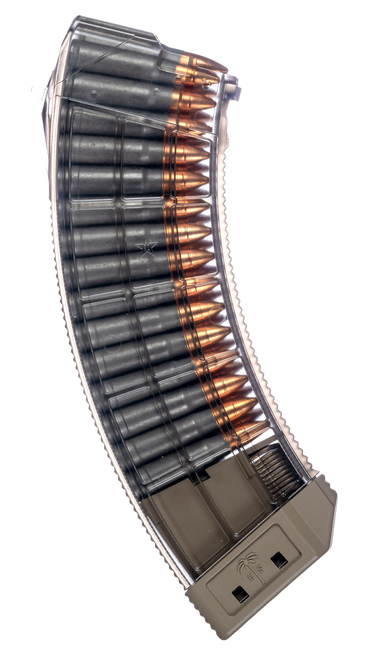 US Palm MA1119A Standard  30rd 7.62x39mm Fits AK-47 Clear w/Flat Dark Earth Floor Plate