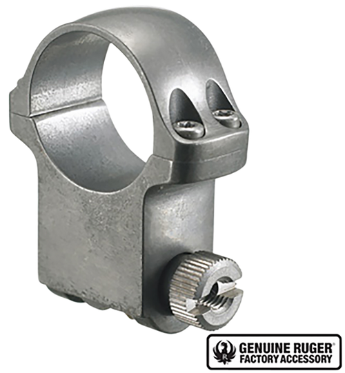 Ruger 90296 6KTG Scope Ring  Silver 1" Extra High