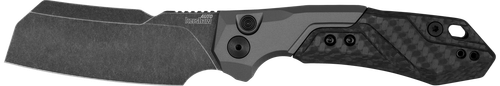 Kershaw 7850 Launch 14 Automatic 3.38" Cleaver Plain Black Oxide Blackwash CPM 154 SS, Blade Black Anodized Aluminum/Carbon Fiber Handle