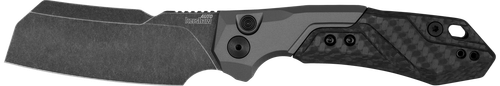 Kershaw 7850 Launch 14 Automatic 3.38" Cleaver Plain Black Oxide Blackwash CPM 154 SS, Blade Black Anodized Aluminum/Carbon Fiber Handle