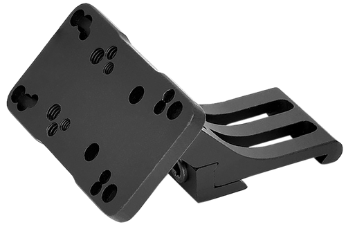 Warne 6110MR Red Dot Riser 45 Degree Offset Reflex Black Anodized Aluminum Fits Doctor/Sig Romeo3/Vortex Viper/Holosun, Right Hand