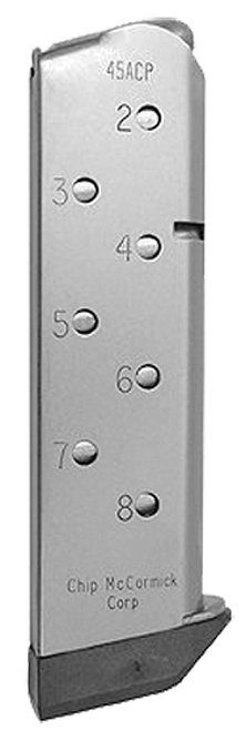CMC Products MMG45FS8P Match Grade  8rd 45 ACP Fits 1911 Government Stainless/Black