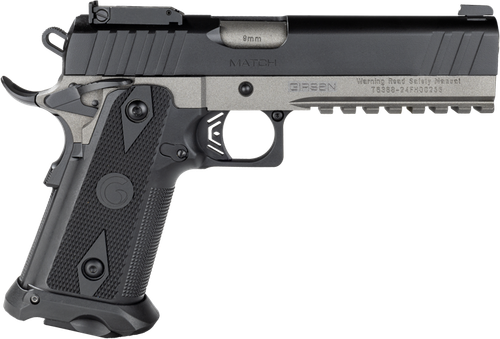 Girsan 395029 Witness2311  9mm Luger 20+1 5" Black Steel Barrel, Black Serrated Steel Slide, Black Polymer Frame w/Beavertail & Picatinny Rail, Black Checkered Polymer Grip, Ambidextrous