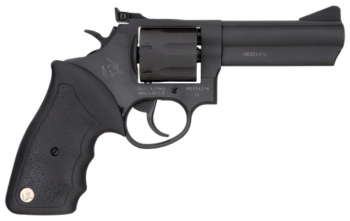 Taurus 2-660041 66  Medium 357 Mag/38 Special +P 7 Shot 4" Matte Black Oxide Ally Steel Barrel, Cylinder & Frame, Black Finger Grooved Rubber Grip, Transfer Bar Safety, Exposed Hammer