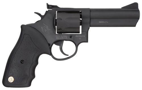 Taurus 2-660041 66  Medium 357 Mag/38 Special +P 7 Shot 4" Matte Black Oxide Ally Steel Barrel, Cylinder & Frame, Black Finger Grooved Rubber Grip, Transfer Bar Safety, Exposed Hammer