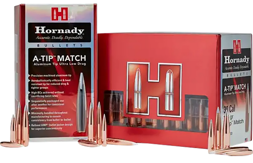 Hornady 3729 A-Tip Match 375 Cal .375 390 gr A Tip Match 25 Per Box/ 10 Case