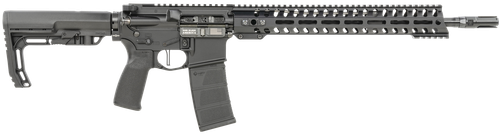 Patriot Ordnance Factory 01644 Minuteman Direct Impingement 5.56x45mm 30+1 16.50" Nitride Treated Threaded Barrel, Black Hard Coat Anodized Receiver, Synthetic 6 Position MFT Minimalist Stock