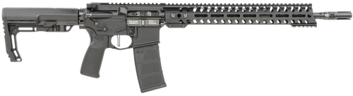Patriot Ordnance Factory 01644 Minuteman Direct Impingement 5.56x45mm 30+1 16.50" Nitride Treated Threaded Barrel, Black Hard Coat Anodized Receiver, Synthetic 6 Position MFT Minimalist Stock