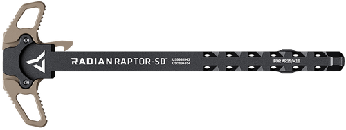 Radian Weapons R0066 Raptor SD Ambi Charging Handle, FDE, Gas Ported Shaft, Fits Mil-Spec AR-15/M16 Platform