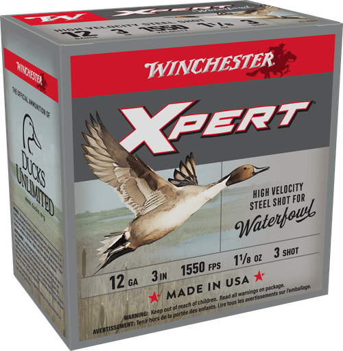 Winchester Ammo WEX1233 Super X Xpert High Velocity 12Gauge 3" 1 1/8oz 3Shot 25 Per Box/10 Case
