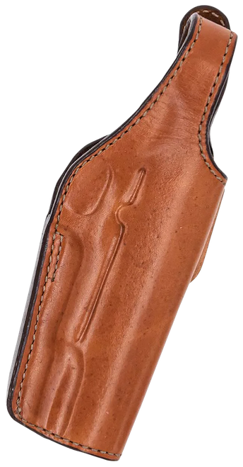 Bianchi 17632 19L Thumbsnap Belt Holster Size 19 Open Bottom Style made of Leather with Tan Finish & Belt Loop Mount Type fits Ruger SR1911 & Springfield 1911-A1 for Right Hand