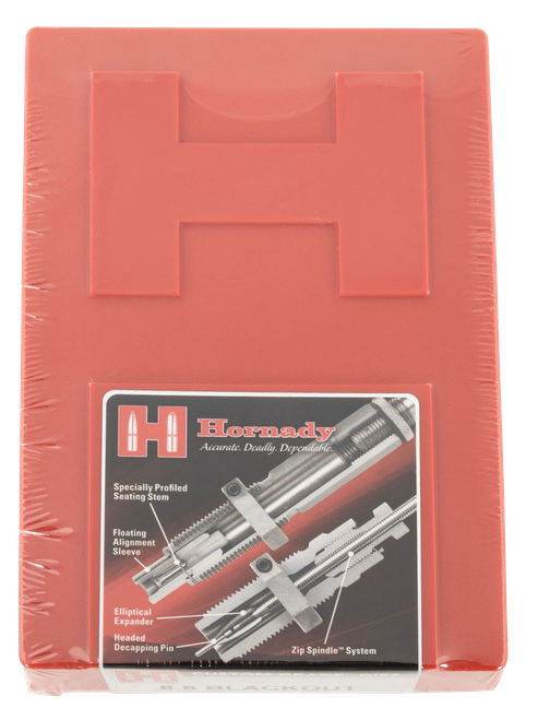 Hornady 546442 Custom Grade Series III 2 Die Set for 8.6 Blackout Includes Sizing Seater