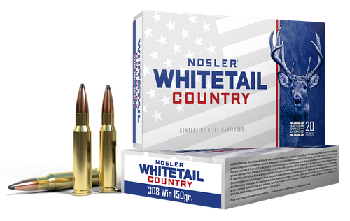 Nosler 40128 Whitetail Country  308Win 150gr 20 Per Box/10 Case