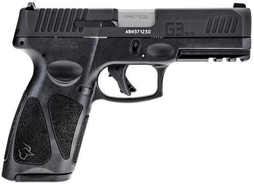 Taurus 1G3B94117 G3  9mm Luger 17+1 4" Barrel, Black Finish Picatinny Rail Frame, Serrated Matte Black Tenifer Steel Slide, Polymer Grip Includes 2 Mags