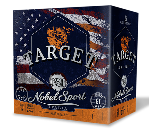 Nobel/eurosports Llc ANSLR175 Target Low Recoil 12Gauge 2.75" 1oz 7.5Shot 25 Per Box/10Case