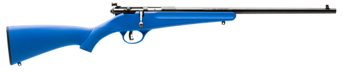 Savage Arms 13785 Rascal  Youth 22 LR 1rd 16.13" Matte Black Sporter Barrel, Matte Black Carbon Steel Receiver, Blue Fixed Synthetic Stock, Right Hand