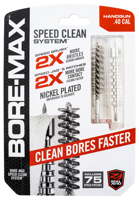 Real Avid AVBMSET40 Bore-Max Speed Clean Upgrade Set 40 Cal Pistol