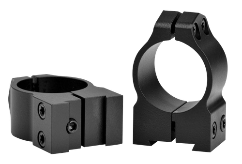 Warne 1B1M Maxima  Matte Black Steel 1" Tube Medium Vertical Split Dovetail, 0 MOA Fits CZ 527