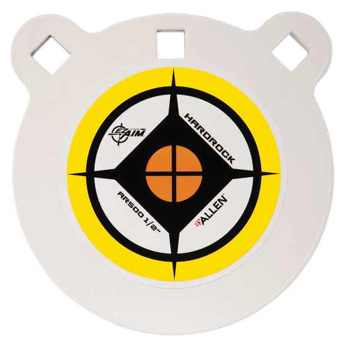 EZ-Aim 15597 Hardrock  6" AR500 Steel Gong Shooting Target .50" Thickness White / Yellow / Black