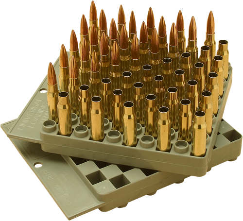 MTM Case-Gard LT5043 Universal Compact Loading Tray Gray Multi-Caliber Plastic 50rd Rifle