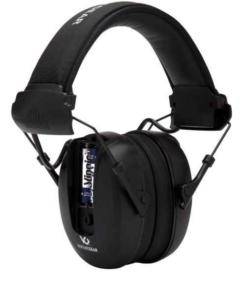 Pyramex VGPME10 Venture Gear Clandestine Electronic Muff 24 dB Over the Head Black Adult 1 Pair