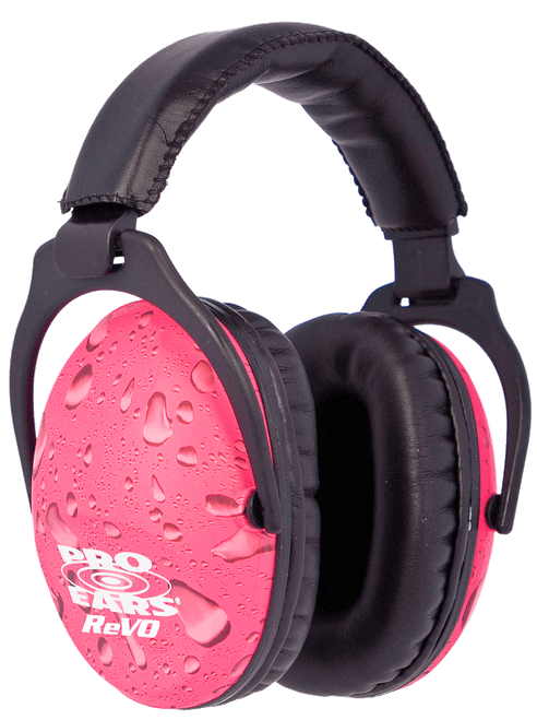 Pro Ears PE26UY016 ReVO Passive Muff 26 dB Over the Head Black w/Pink Rain Pattern Youth 1 Pair