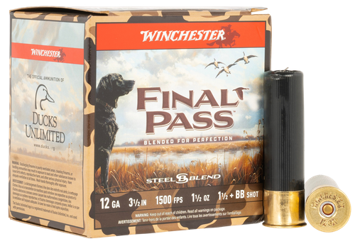 Winchester Ammo FP12LBB15 Final Pass  12Gauge 3.50" 1 1/2oz BB/1.5Shot 25 Per Box/10 Case