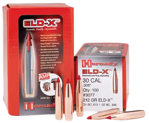 Hornady 30731 ELD Match  30 Cal .308 208 gr Extremely Low Drag Match 100 Per Box/ 15 Case