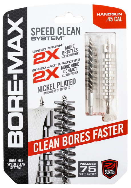 Real Avid AVBMSET45 Bore-Max Speed Clean Upgrade Set 45 Cal Pistol