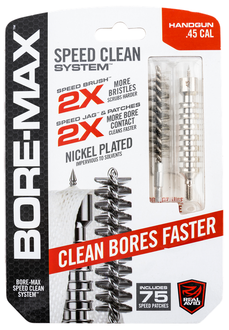 Real Avid AVBMSET45 Bore-Max Speed Clean Upgrade Set 45 Cal Pistol
