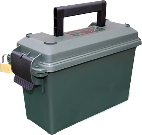 MTM Case-Gard AC30T11 Ammo Can Tall 30Cal Handgun Forest Green Polypropylene