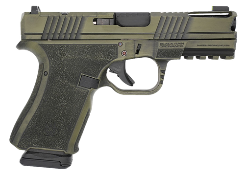 Black Rain Ordnance FLP9MMBGB   Compact Frame 9mm 15+1 4" Stainless Steel Slide