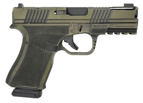 Black Rain Ordnance FLP9MMBGB   Compact Frame 9mm 15+1 4" Stainless Steel Slide