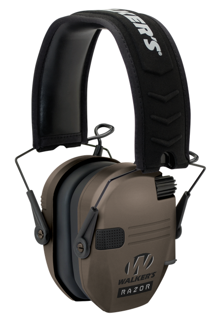 Walker's GWPRSEMFDE Razor Slim Electronic Muff 23 dB Over the Head Flat Dark Earth/Black Polymer