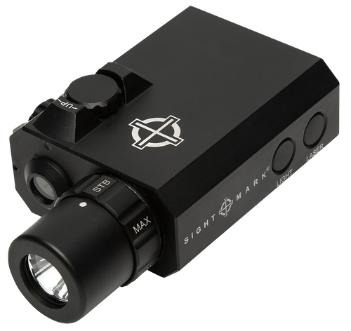 Sightmark SM25012 LoPro Mini Combo Flashlight and Green Laser Sight  Matte Black 300 Lumens White LED