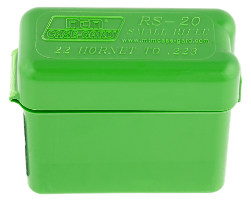 MTM Case-Gard RL2010 Ammo Box Belt Style Multi Caliber Green Polypropylene 20rd