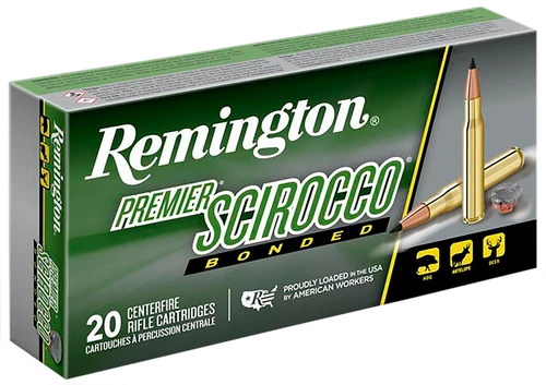 Remington Ammunition 29332 Premier Scirocco Bonded 308Win 165gr Swift Scirocco Bonded 20 Per Box/10 Case