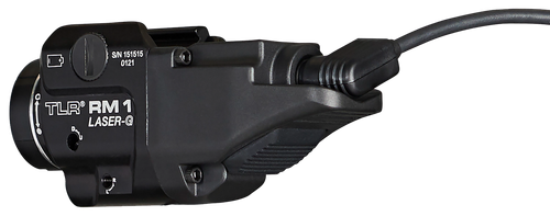 Streamlight 69443 TLR-1 RM w/Laser Black Anodized Aluminum, 500 Lumens White LED Bulb/Green Laser, 210 Meters Beam, Picatinny Rail Mount