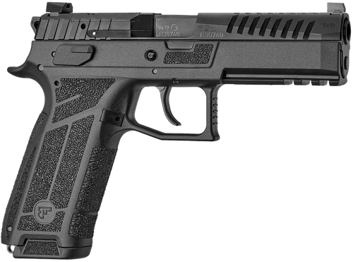 CZ-USA 01670 P-09 F Nocturne Full Size Frame 9mm Luger 10+1 4.53" Black Steel Barrel, Black Optic Cut/Serrated Steel Slide, Black Polymer Frame w/Picatinny Rail, Textured Grip