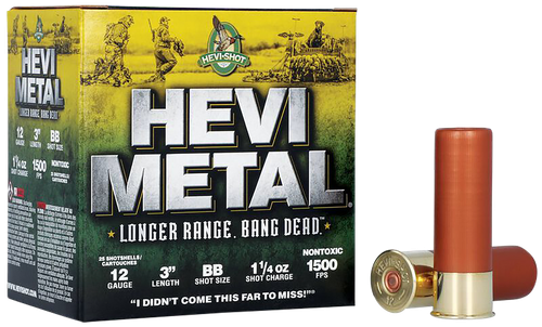 HEVI-Metal HS38088 HEVI-Metal Longer Range 12Gauge 3" 1 1/4oz BBShot 25 Per Box/10 Case