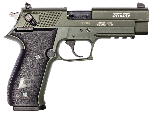 GSG GERG2210FFG FireFly  22 LR 10+1 4" Green Steel Barrel, Serrated Slide, Zinc Alloy w/Accessory Rail Frame, Black Polymer Grip
