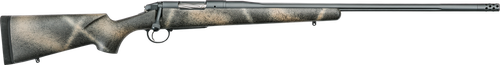 Bergara Rifles BPR3365 Premier Highlander 6.5 Creedmoor 4+1 24" Sniper Gray Cerakote Fluted Barrel, Sniper Gray Cerakote 416 Stainless Steel Receiver, Woodland Camo Grayboe Stock