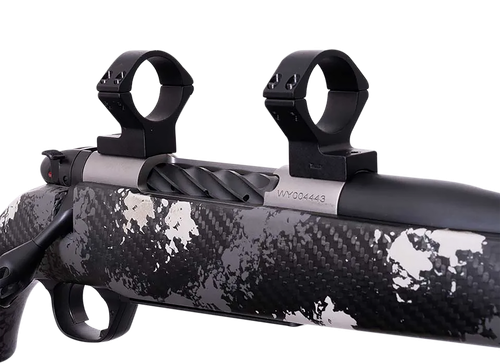 Weatherby TRBVLAS1 Scope Mount/Ring Combo  Matte Black Alloy 1" Tube, Weatherby Mark V Medium Rings Standard 6-Lug Action